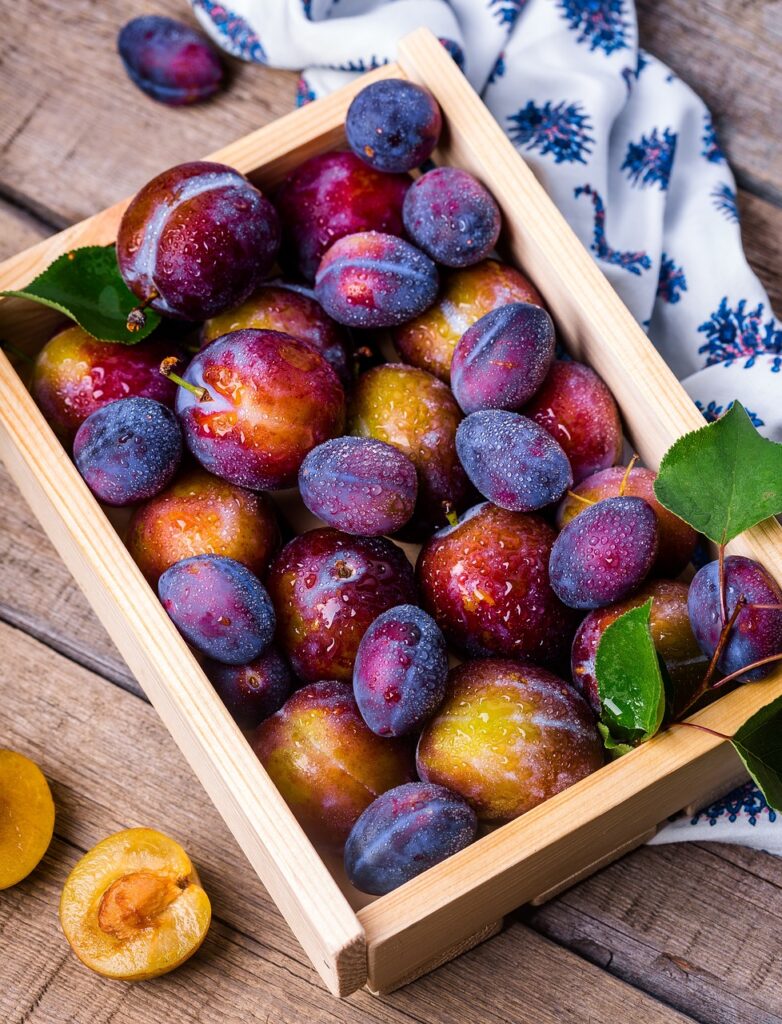 food rescue of a box of plums as one of the service offerings